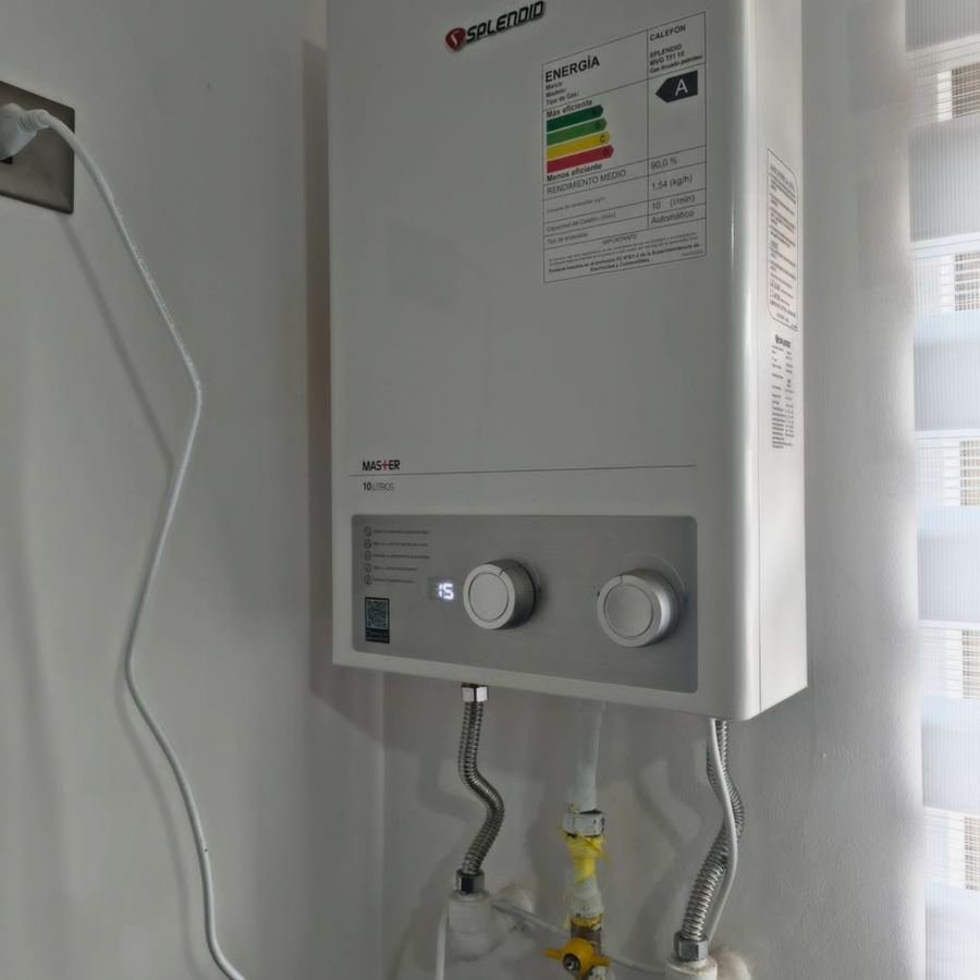 Instalación de calefón a gas licuado tiro forzado